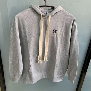 Loewe Heather Gray Hoodie with Cream Accents